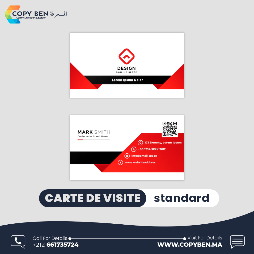 Carte de visite standard